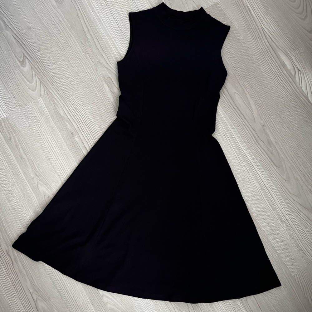 Uniqlo Fit & Flare Navy Blue Dress